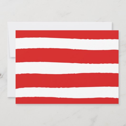 トナカイのクリスマス1st誕生日レッドウィンターディアー 招待状 (裏面)