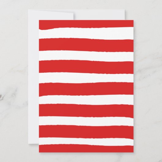 トナカイのクリスマス2ndバースデーレッドウィンターディアー 招待状 (裏面)