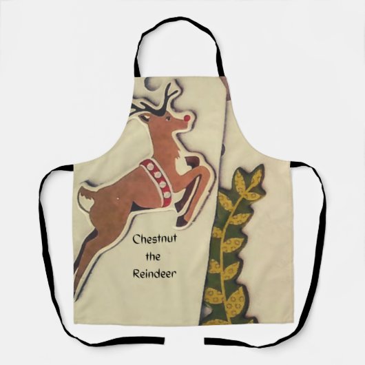 トナカイのクリスマス エプロン (正面)