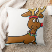 トナカイのクリスマス クッション (ブランケット)
