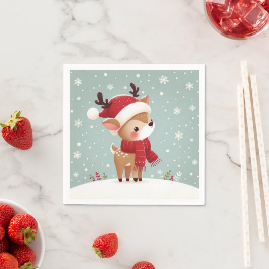トナカイのクリスマス スタンダードカクテルナプキン (インサイチュ)