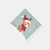 トナカイのクリスマス スタンダードカクテルナプキン (角)