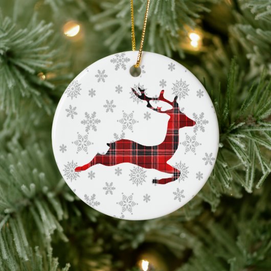 トナカイのクリスマス セラミックオーナメント (ツリー)