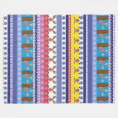 トナカイのクリスマス フリースブランケット (正面(横))