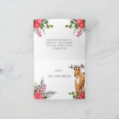 トナカイのクリスマス・ベビーシャワーありがとう サンキューカード (内部)