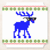 トナカイのクリスマス ペーパーコースター (正面)