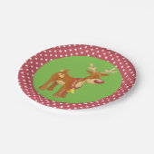 トナカイのクリスマス ペーパープレート (アングル)