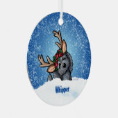 トナカイのクリスマス メタルオーナメント (正面右)