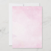 トナカイのクリスマス 誕生日1歳 ピンクの冬の鹿 招待状 (裏面)