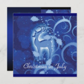 トナカイのクリスマス　７月　ウィンターワンダーランド 招待状 (正面/裏面)