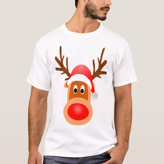 トナカイのクリスマス(B)デザイン Tシャツ (正面)
