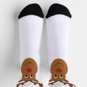 トナカイのクリスマスTシャツ ソックス (上部)