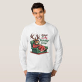 トナカイのクルーのシャツとチリン Tシャツ (正面フル)