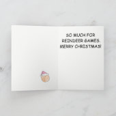 トナカイのゲームのクリスマスカード シーズンカード (内部)