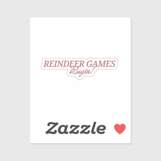 トナカイのゲーム開始！シール シール (シート)