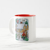 トナカイのゲーム ツートーンマグカップ (正面左)