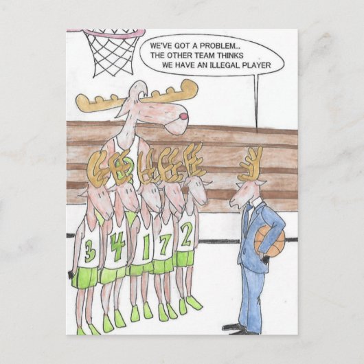 トナカイのゲーム ポストカード (正面)