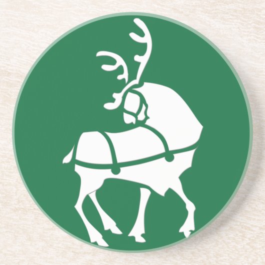 トナカイのコースターカスタムクリスマスコースター コースター (正面)