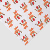 トナカイのサンタの帽子パターン初めてのクリスマスのキツネ 薄葉紙 (詳細)