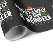 トナカイのサンタ・クリスマスホーに乗る可能性が高い ラッピングペーパー (ロールコーナー)