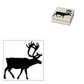 トナカイのシルエットアートスタンプ ラバースタンプ (押印)