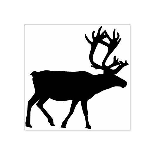 トナカイのシルエットアートスタンプ ラバースタンプ (インプリント)