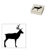 トナカイのシルエットアートスタンプ ラバースタンプ (押印)