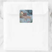 トナカイのシール スクエアシール (バッグ)