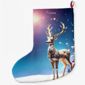 トナカイのジュエルズ クリスマス ホリデー ストッキング (裏面)