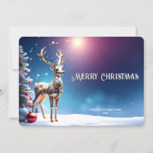 トナカイのジュエル クリスマス ホリデーカード