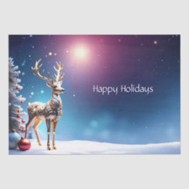 トナカイのジュエル クリスマス ホリデー ティッシュペーパー 薄葉紙