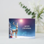 トナカイのジュエル クリスマス ホリデー ポストカード (スタンド正面)