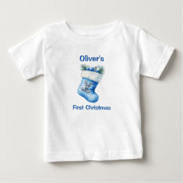 トナカイのストッキング! ベビーTシャツ