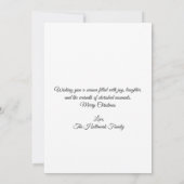 トナカイのセレナーデのクリスマスグリーティング 招待状 (裏面)