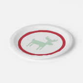 トナカイのセーターの天候のプレート ペーパープレート (アングル)