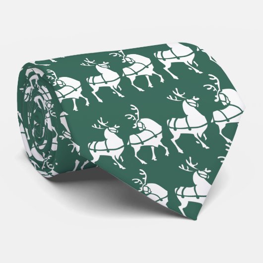 トナカイのタイのお祝いのクリスマスのネクタイ及びギフト ネクタイ (ロール)