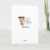 トナカイのトライアウトのクリスマスカード シーズンカード (裏面)