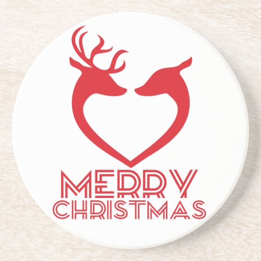 トナカイのハート コースター (正面)