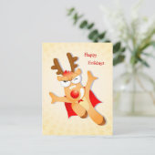 トナカイのバットマンのハッピーホリデイズハガキ シーズンポストカード (スタンド正面)