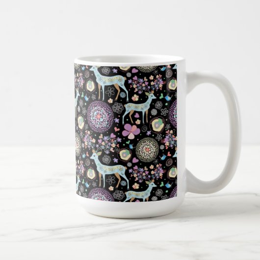 トナカイのパターナクリスマス コーヒーマグカップ (右)