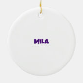 トナカイのパターナクリスマス セラミックオーナメント (裏面)