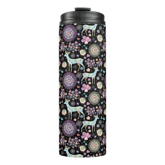 トナカイのパターナクリスマス タンブラー (正面)