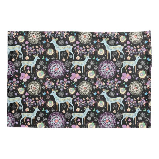 トナカイのパターナクリスマス 枕カバー (裏面)