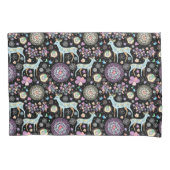 トナカイのパターナクリスマス 枕カバー (正面)