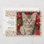 トナカイのパターンとスクリプトタイポグラフィカスタムの色 シーズンカード (正面)