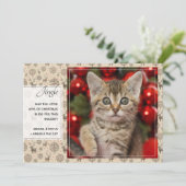 トナカイのパターンとスクリプトタイポグラフィカスタムの色 シーズンカード (スタンド正面)