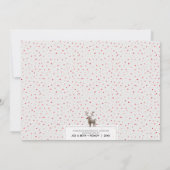 トナカイのパターンとスクリプトタイポグラフィカスタムの色 シーズンカード (裏面)