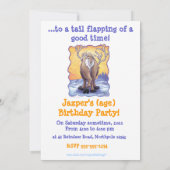 トナカイのパーティーセンター 招待状 (裏面)