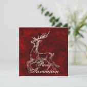 トナカイのパーティー招待状 招待状 (スタンド正面)