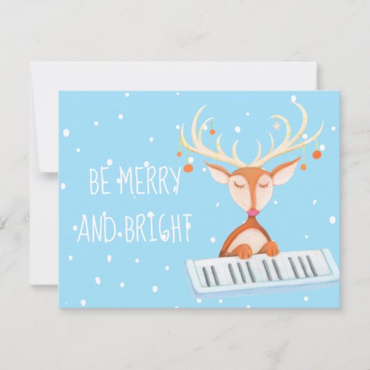 トナカイのピアノ遊のフラットカード (正面)